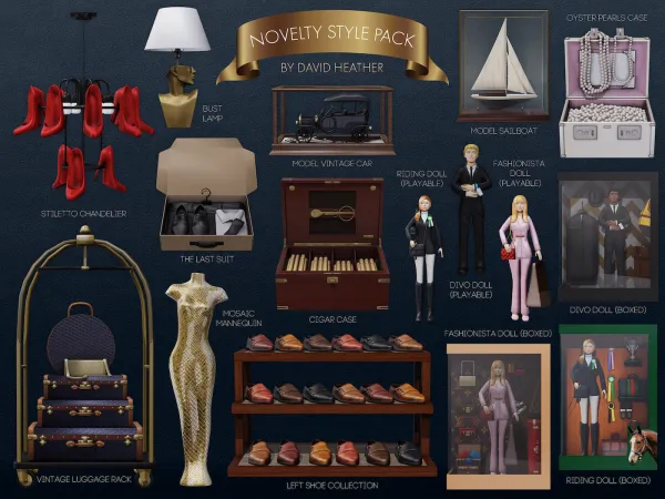 Alpha David Heather Novelty Style Pack by bergdorfsims - The Sims 4 Custom Content