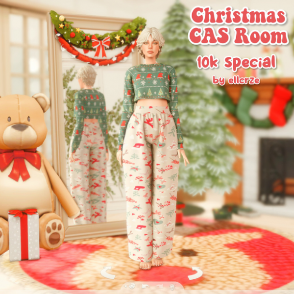 Mix CAS Room Christmas by simsfinds - The Sims 4 Custom Content