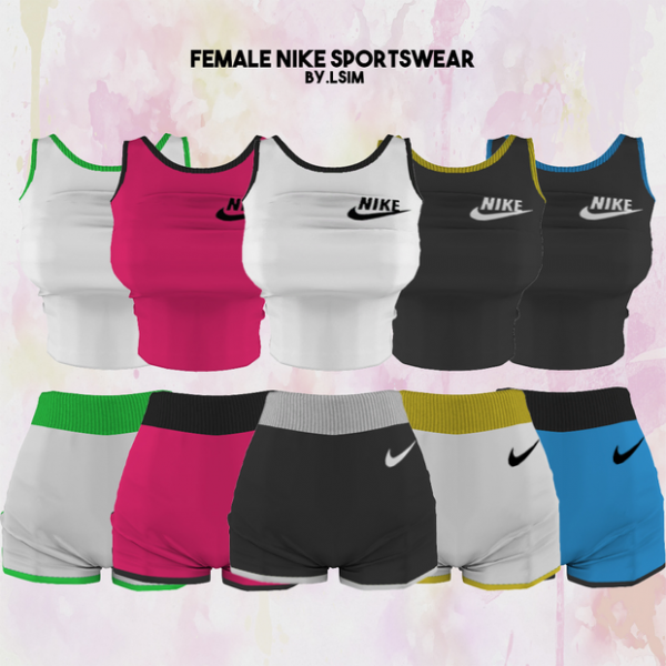 Alpha female_Nike sportswear by simsfinds - The Sims 4 Custom Content