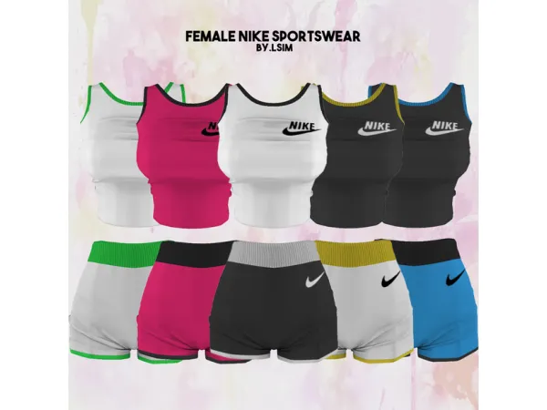 Alpha female_Nike sportswear by LSim - The Sims 4 Custom Content