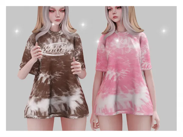 Alpha Batik shirt Babyetears - The Sims 4 Custom Content