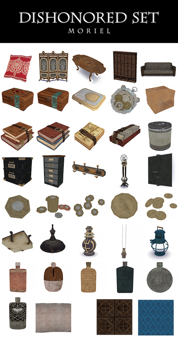 Alpha Dishonored set Build buy by simsfinds - The Sims 4 Custom Content