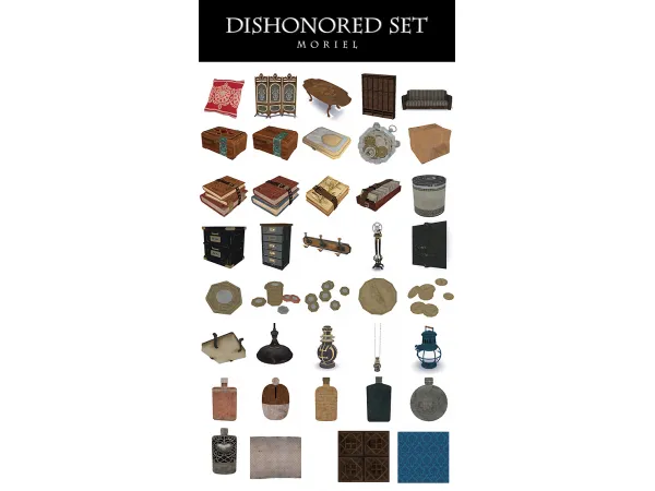 Alpha Dishonored set Build buy by Moriel - The Sims 4 Custom Content