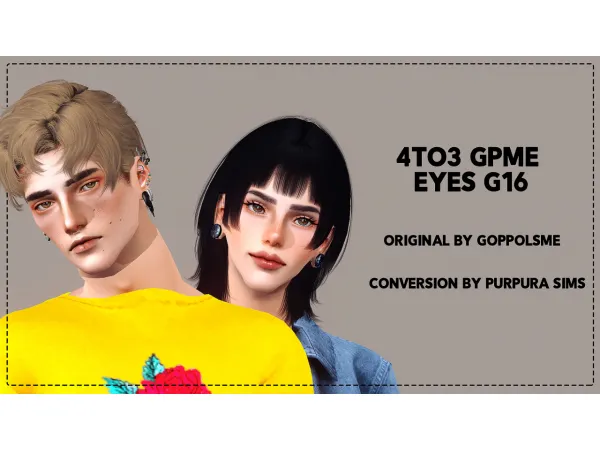 4TO3 GPME EYES G16 by PURPURA SIMS - The Sims 3 Custom Content