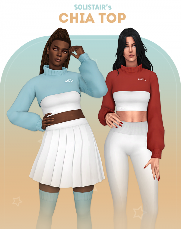 Maxis Match Chia Top by simsfinds - The Sims 4 Custom Content