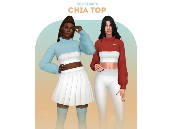 Maxis Match Chia Top by Solistair - The Sims 4 Custom Content