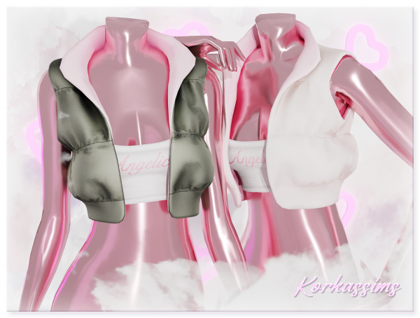 Alpha Angelic vest by simsfinds - The Sims 4 Custom Content