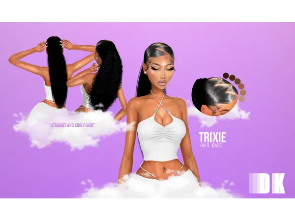 Alpha Trixie Hairbase by Dark Pink - The Sims 4 Custom Content