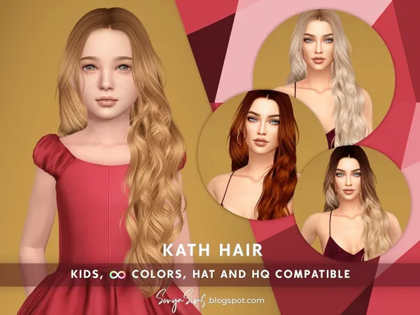 Alpha kath hair by sonyasims - The Sims 4 Custom Content