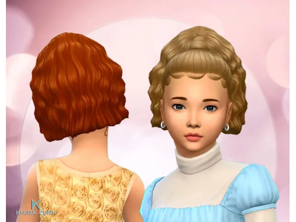 Maxis Match Serena Ponytail for Girls - The Sims 4 Custom Content