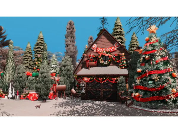 Alpha XMAS TREES FARM - The Sims 4 Custom Content