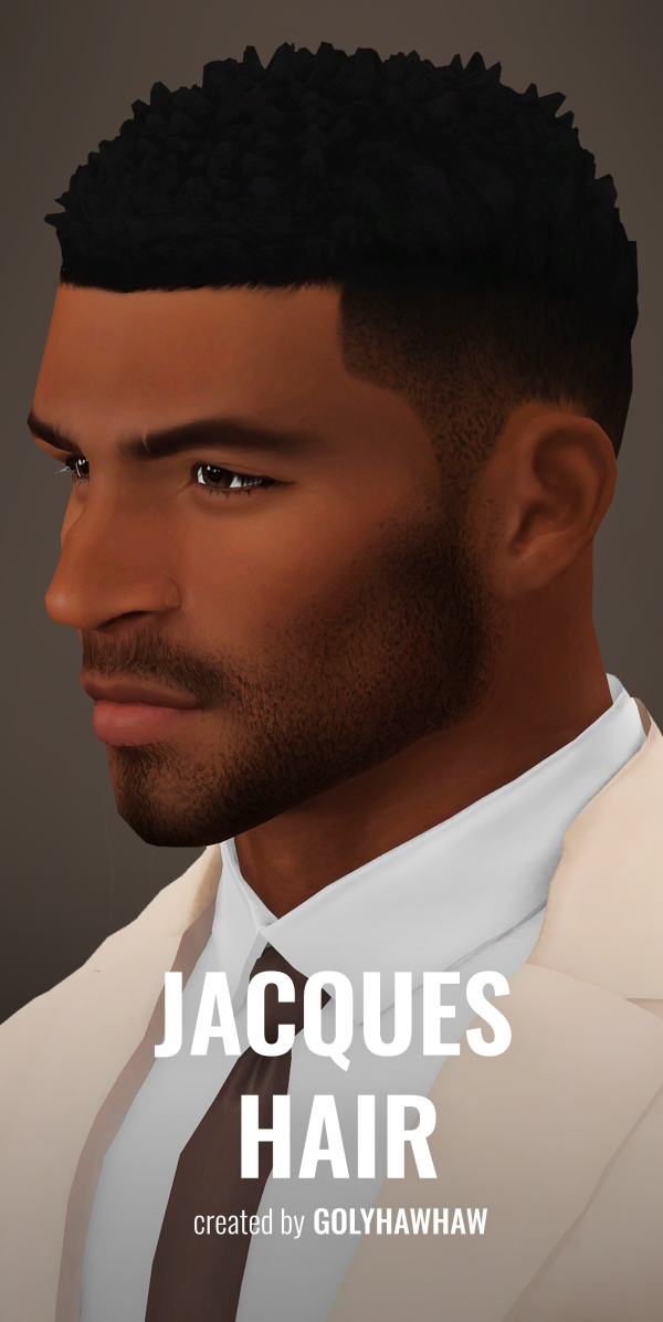 Maxis Match JACQUES HAIR by simsfinds - The Sims 4 Custom Content
