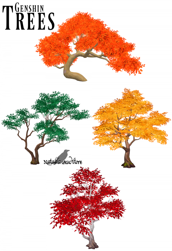 Maxis Match Genshin Trees Auditore by simsfinds - The Sims 4 Custom Content