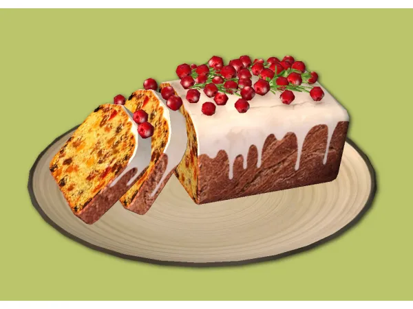 English Fruit Cake Food for - The Sims 2 Custom Content
