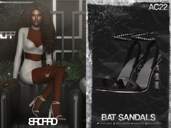 Alpha BAT SANDALS [AC22 DAY 14] - The Sims 4 Custom Content