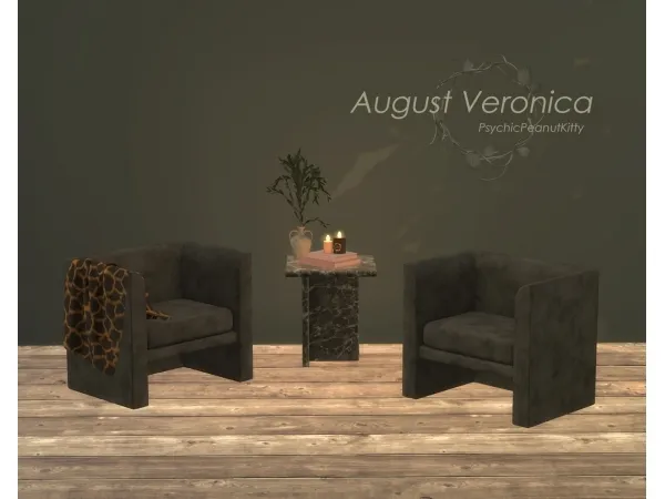 Alpha FURNITURE AUGUST VERONICA by psychicpeanutkitty - The Sims 4 Custom Content