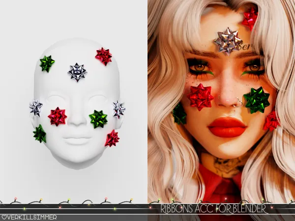 Alpha Ribbons acc for blender - The Sims 4 Custom Content