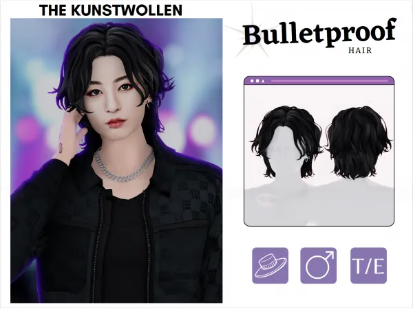Maxis Match Bulletproof hair - The Sims 4 Custom Content
