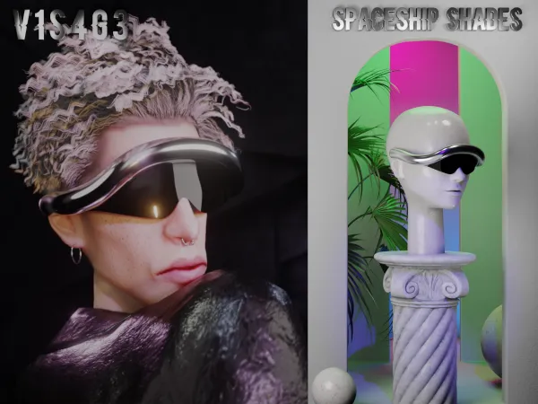 Alpha spaceship shades - The Sims 4 Custom Content