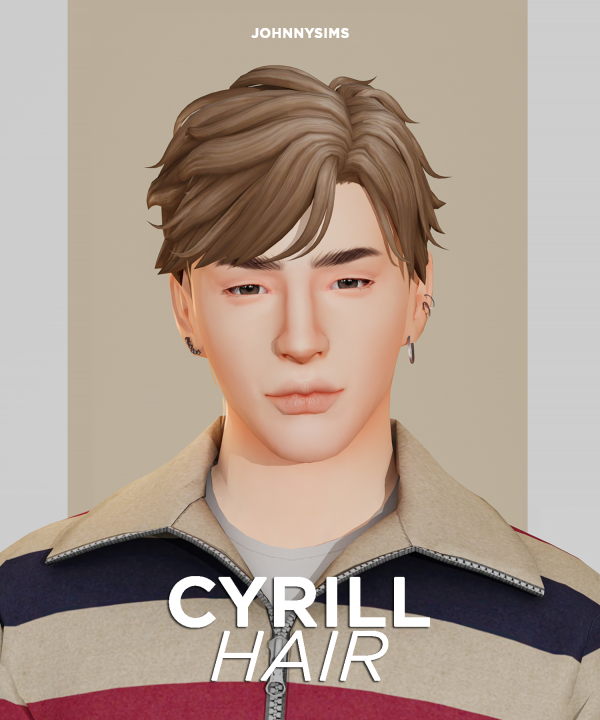 Maxis Match Cyrill Hair by simsfinds - The Sims 4 Custom Content