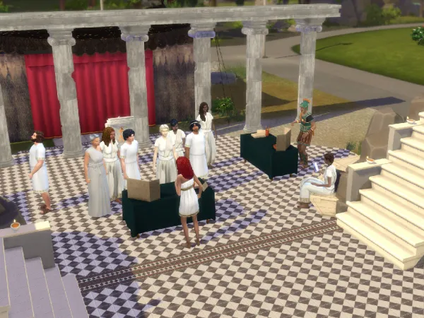 Maxis Match Manthos Theatre Community lot Auditorium - The Sims 4 Custom Content