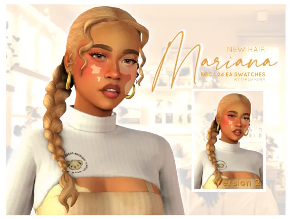 Maxis Match Mariana Hair - The Sims 4 Custom Content