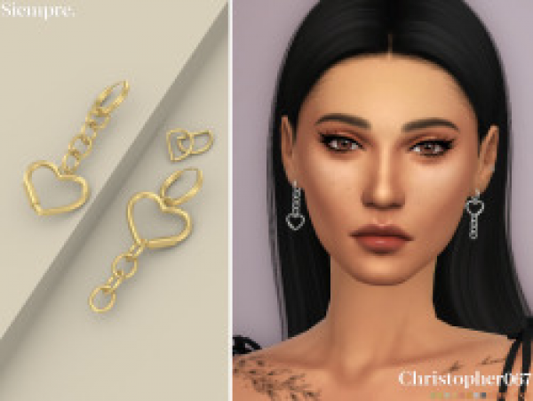 Mix SIEMPRE EARRINGS by simsfinds - The Sims 4 Custom Content