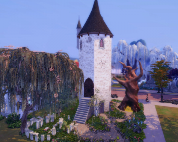 Maxis Match Wizard's Tower by simsfinds - The Sims 4 Custom Content