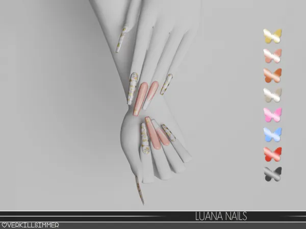 Alpha Luana nails - The Sims 4 Custom Content
