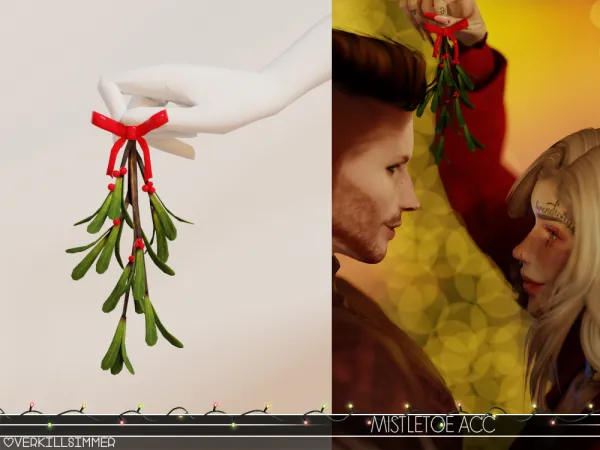 Alpha Mistletoe acc - The Sims 4 Custom Content