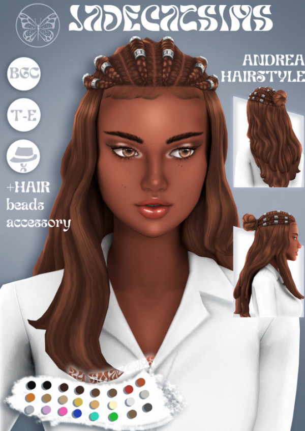 Maxis Match ANDREA HAIR by simsfinds - The Sims 4 Custom Content