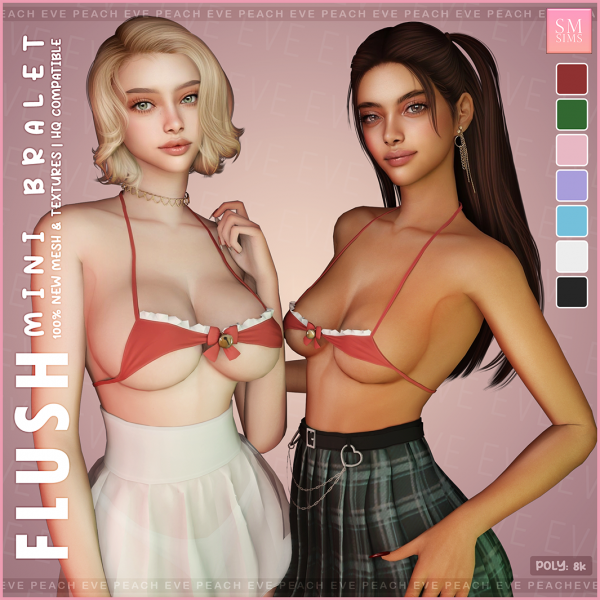 Alpha Flush Mini Bralet by smsims - The Sims 4 Custom Content
