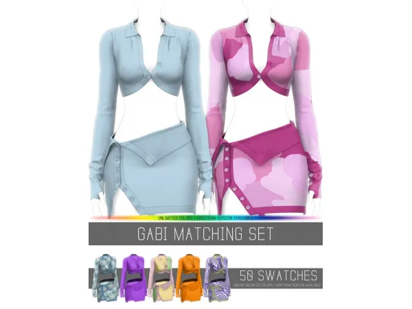 Alpha GABI MATCHING SET by simpliciaty - The Sims 4 Custom Content