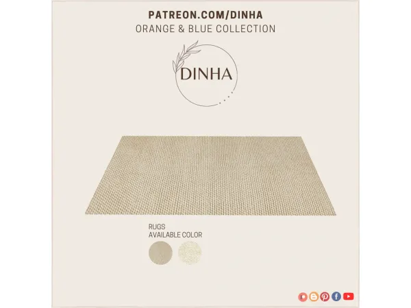 Alpha Orange Blue Collection RUGS - The Sims 4 Custom Content
