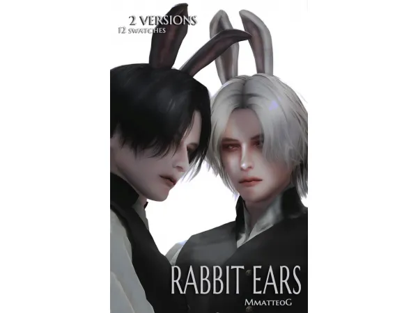 Alpha Rabbit Ears V1V2 by mmatteog0808 - The Sims 4 Custom Content