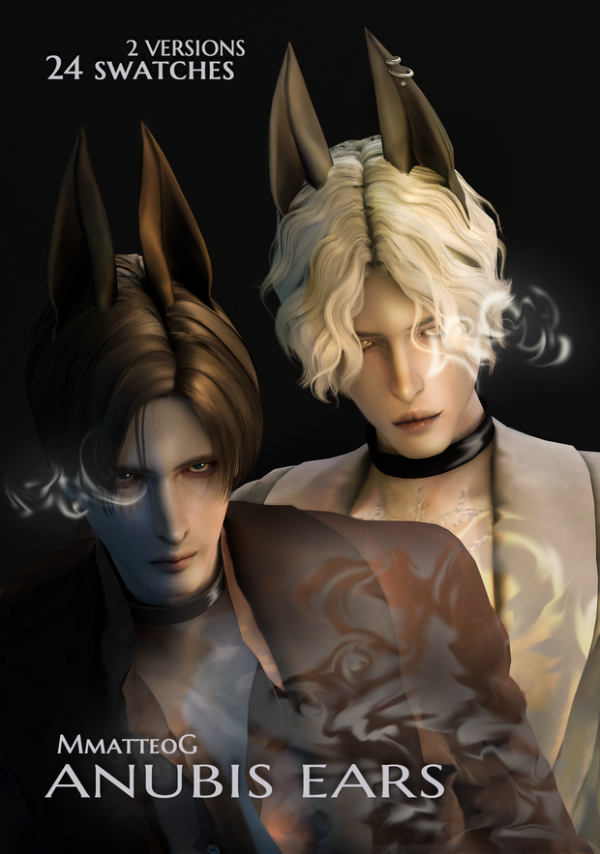 Alpha Anubis Ears Earrings by simsfinds - The Sims 4 Custom Content