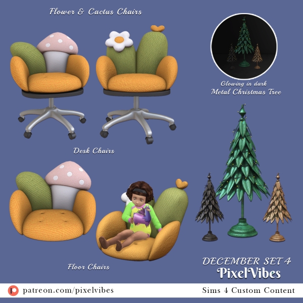 Mix December Set 4 by pixelvibes - The Sims 4 Custom Content