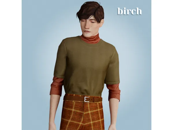 Alpha Birch top by amelylina - The Sims 4 Custom Content