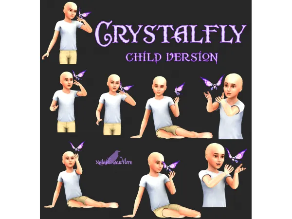 Mix Crystalfly kid posepack Auditore by Natalia - The Sims 4 Custom Content