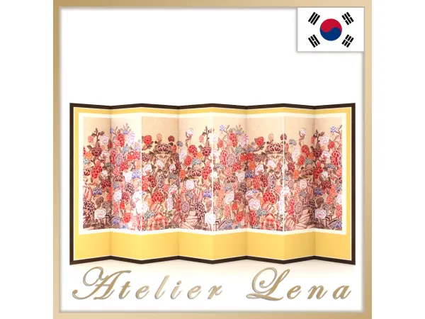 Alpha [Atelier Lena] 병풍 (Byeongpung) by Atelier Lena - The Sims 4 Custom Content