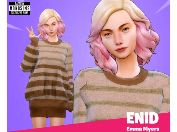 Maxis Match Enid Sinclair Sims by monosims - The Sims 4 Custom Content