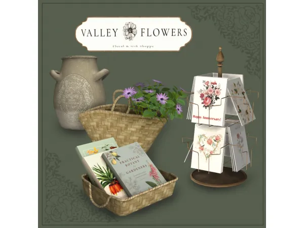 Alpha Flower shop by Pinkboxdesign - The Sims 4 Custom Content