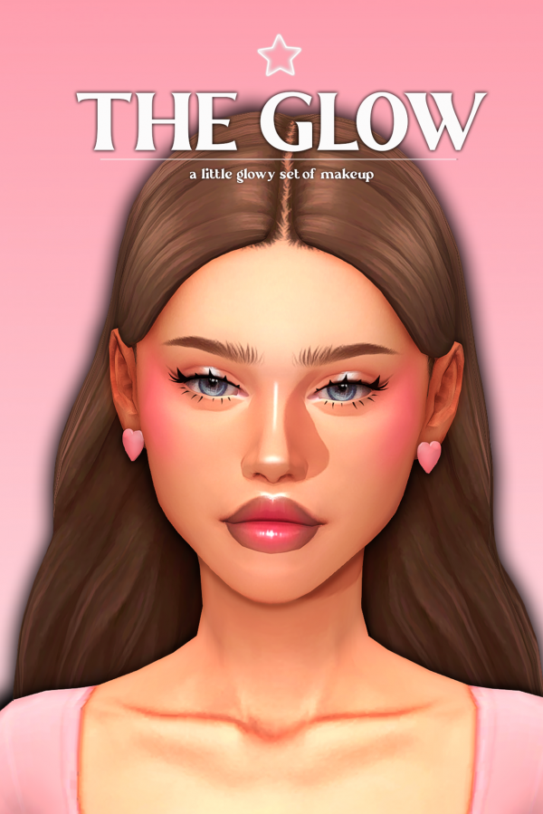 Maxis Match THE GLOW a little glowy set of makeup by simsfinds - The Sims 4 Custom Content