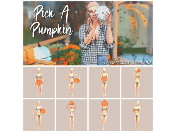 Pick A Pumpkin: Fall-Inspired Posepack by simmerika