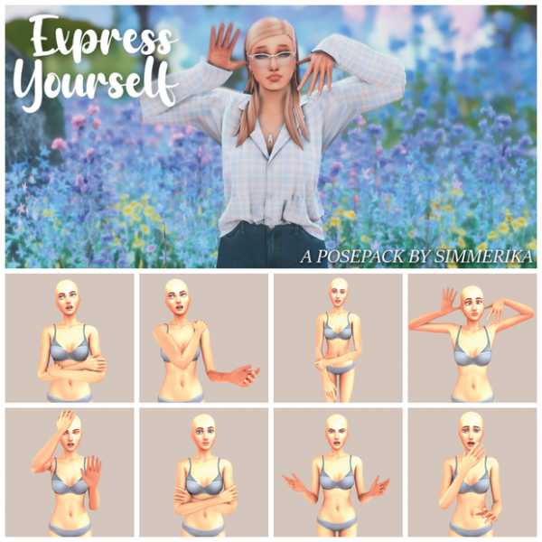 Maxis Match Express Yourself Emotions Posepack by simsfinds - The Sims 4 Custom Content
