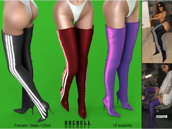 Alpha kylie Long Boots - The Sims 4 Custom Content