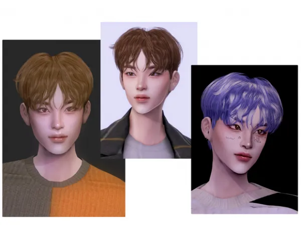Alpha dopi hair male hair by [tabae] - The Sims 4 Custom Content