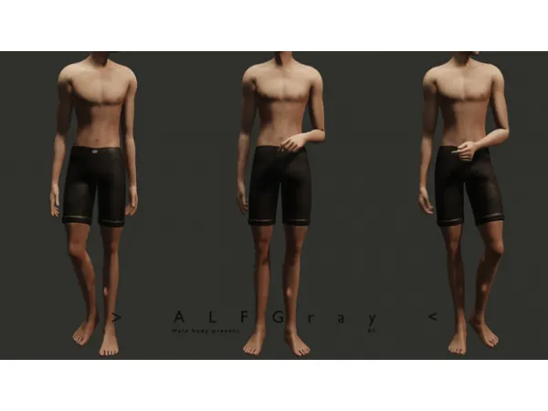 Alpha Male body presets 01 by [alfgray] - The Sims 4 Custom Content