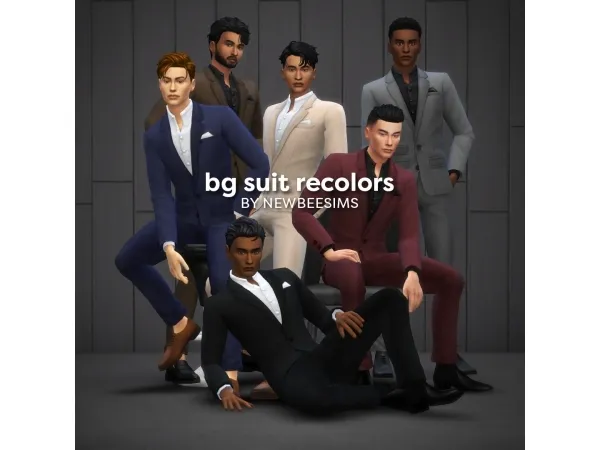 base game suit recolors — by newbeesims