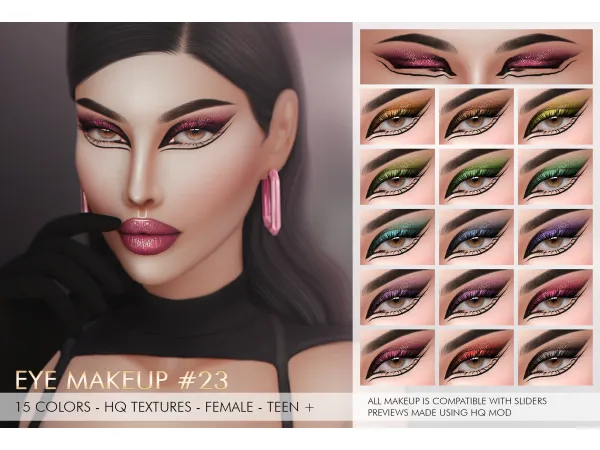 Alpha EYE MAKEUP 23 by Jul_Haos - The Sims 4 Custom Content